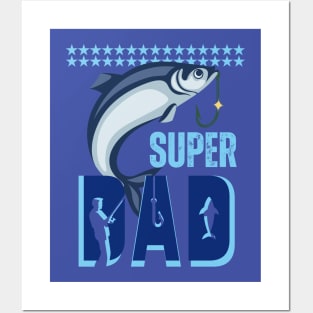 SUPER ANGLER DAD Posters and Art